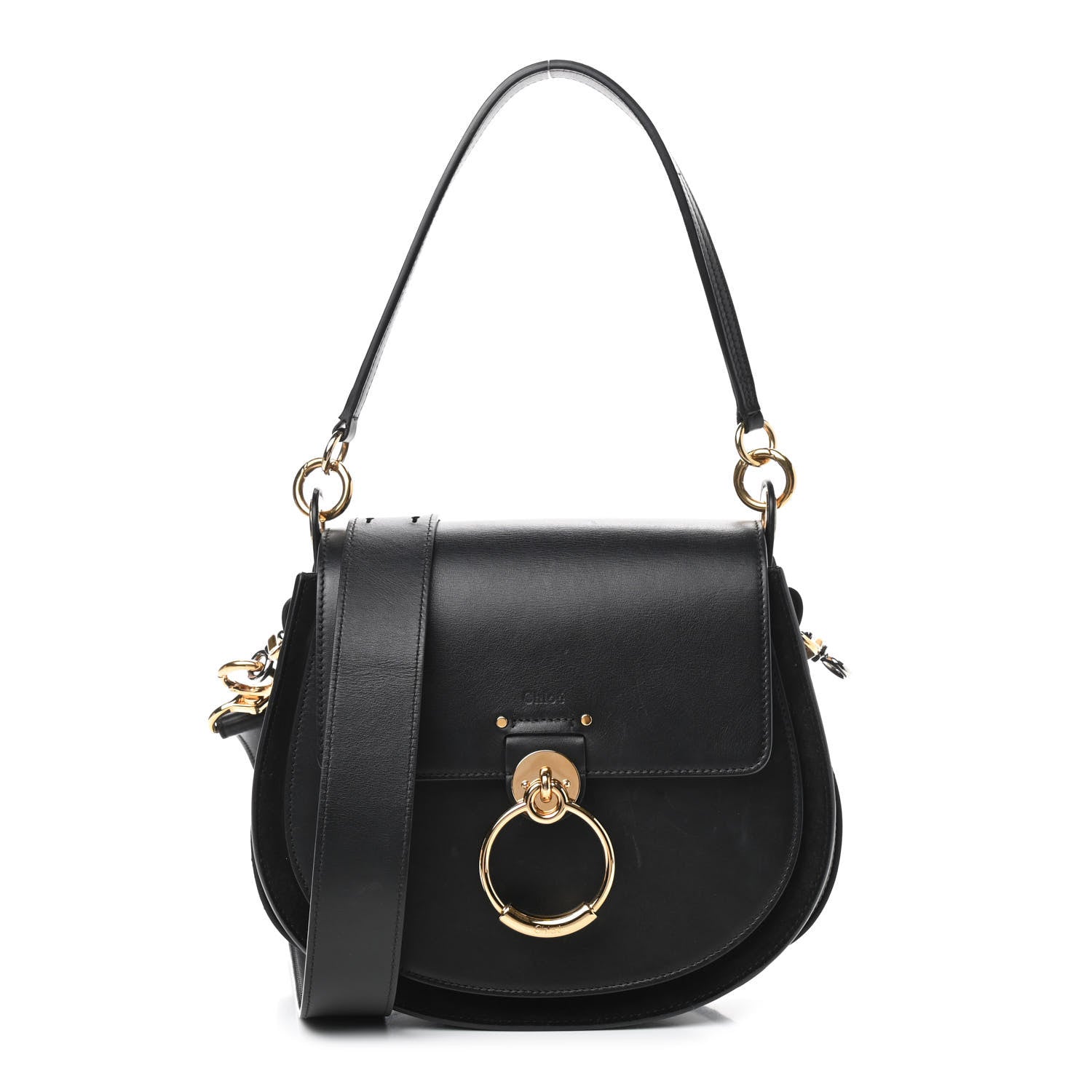Chloe Calfskin Large Tess Bag Black 1 of 10