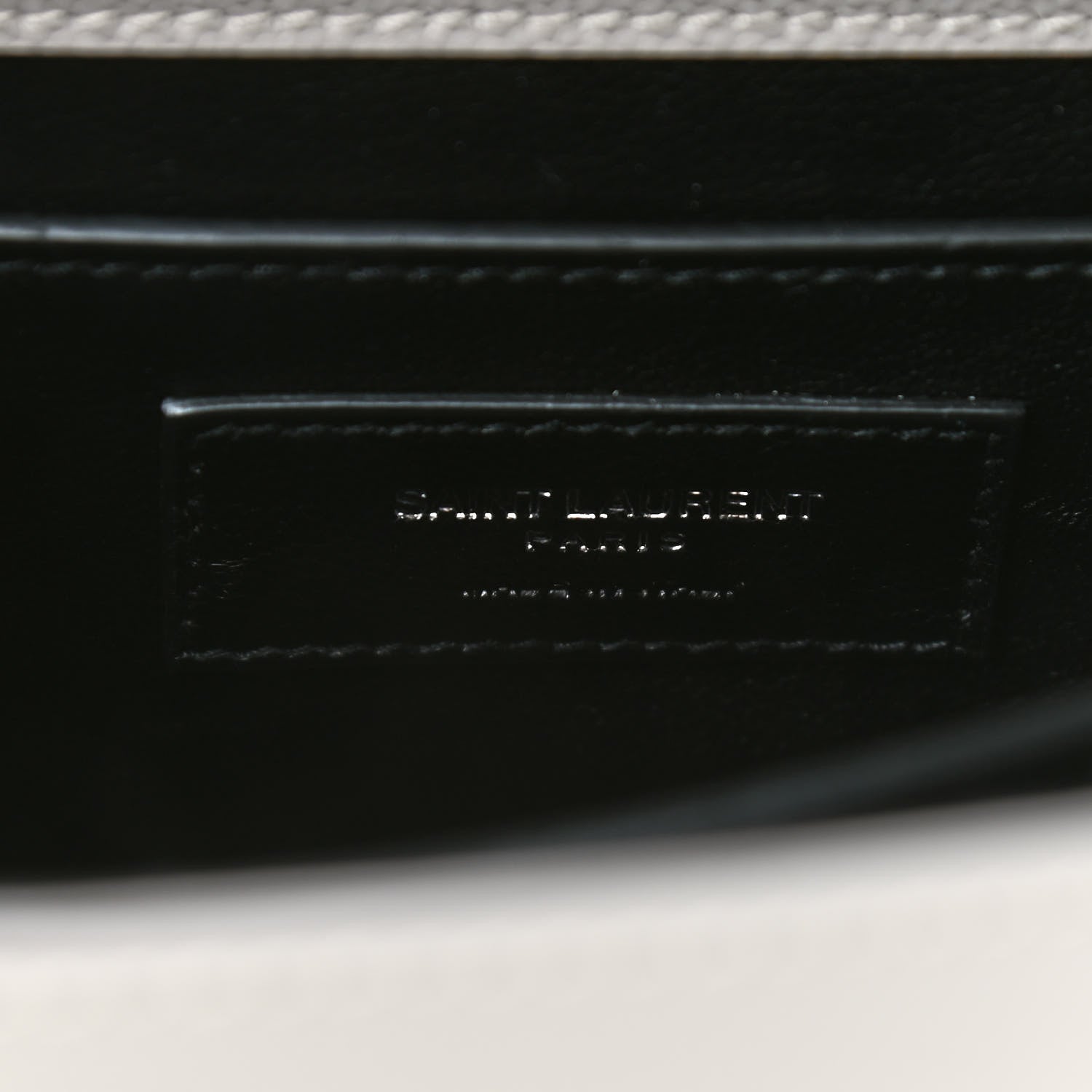 Saint Laurent Grain de Poudre Mini Classic Monogram Cassandra Top Handle Granite 6 of 9