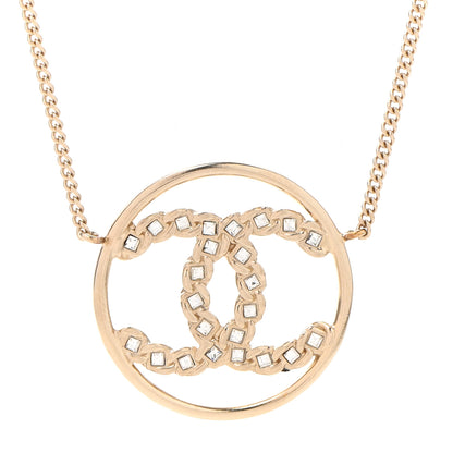 Chanel Baguette Crystal High Society CC Pendant Necklace Gold 4 of 7