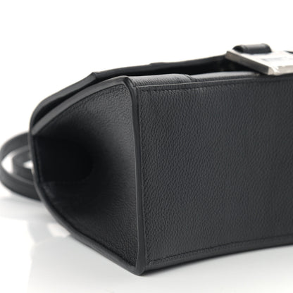 Balenciaga Grained Calfskin Small Hourglass Top Handle Bag Black 5 of 9