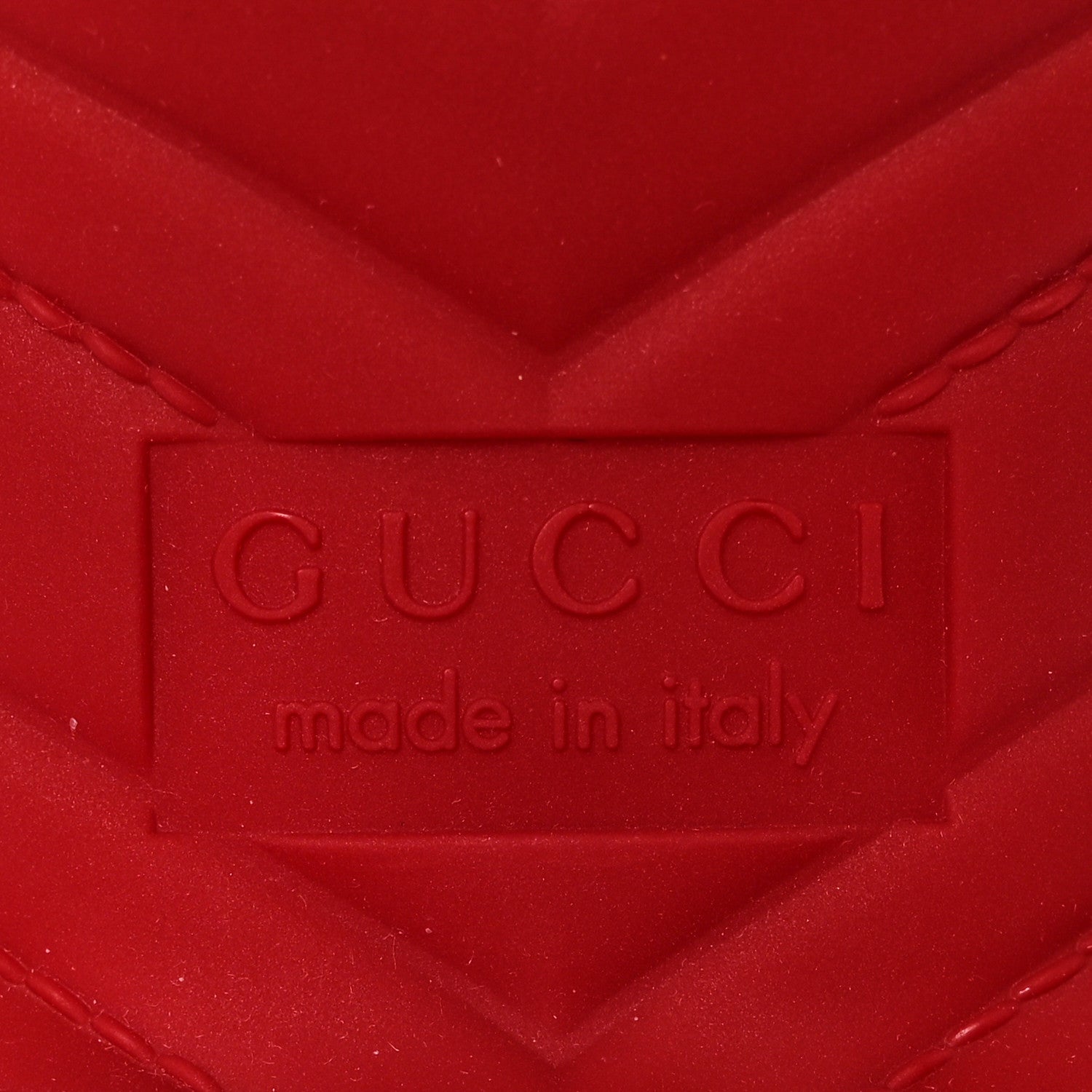 Gucci Rubber Gucci Logo Womens Platform 20/60mm Slide Sandals 39 Hibiscus Red 7 of 14