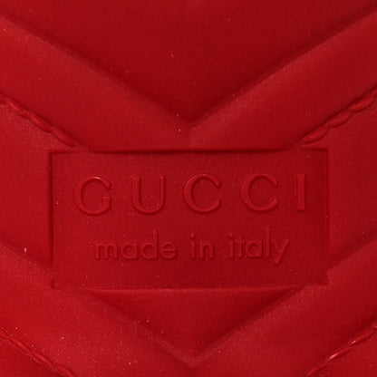Gucci Rubber Gucci Logo Womens Platform 20/60mm Slide Sandals 39 Hibiscus Red 7 of 14