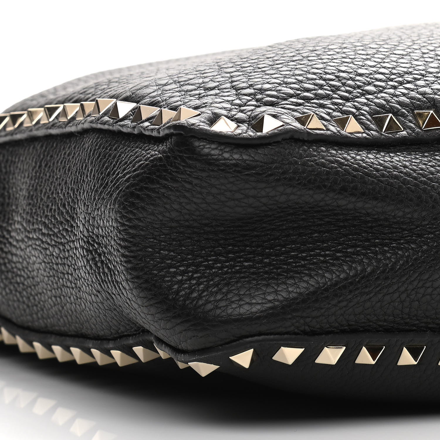 Valentino Garavani Pebbled Calfskin Large Rockstud Flip-Lock Messenger Bag Black 8 of 10