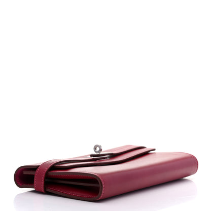 Hermes Tadelakt Verso Kelly Longue Wallet Rubis Rose Shocking 4 of 11