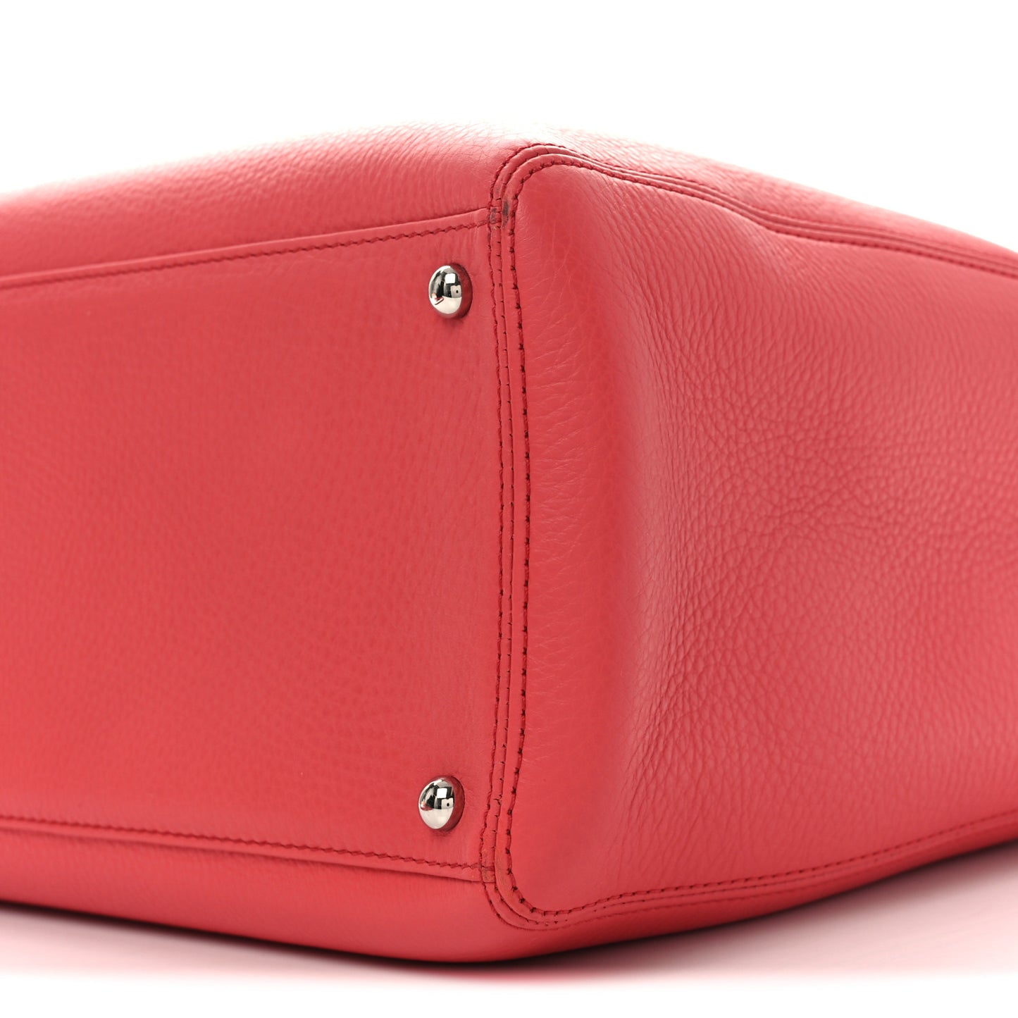 Calfskin Cerf Executive Shopper Tote Coral