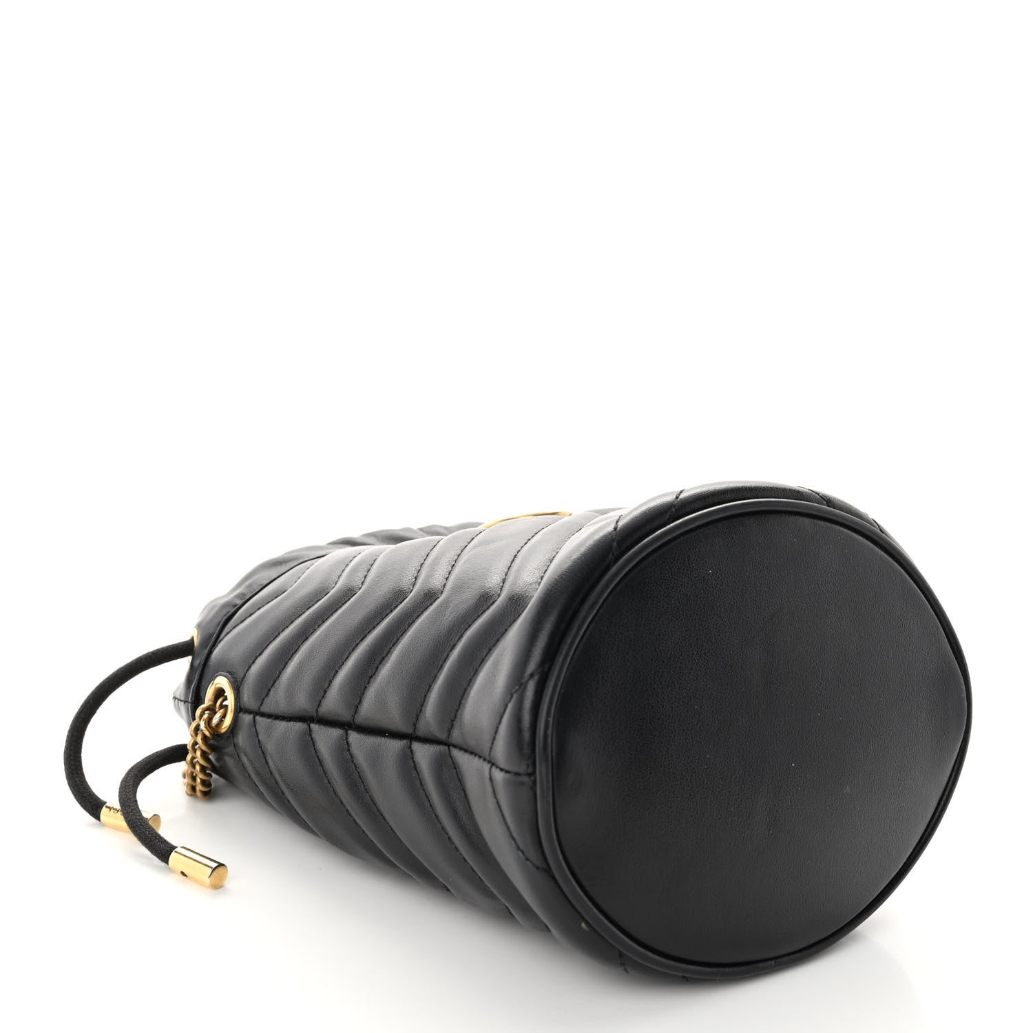 Gucci Calfskin Matelasse Mini GG Marmont 2.0 Bucket Bag Black 4 of 10