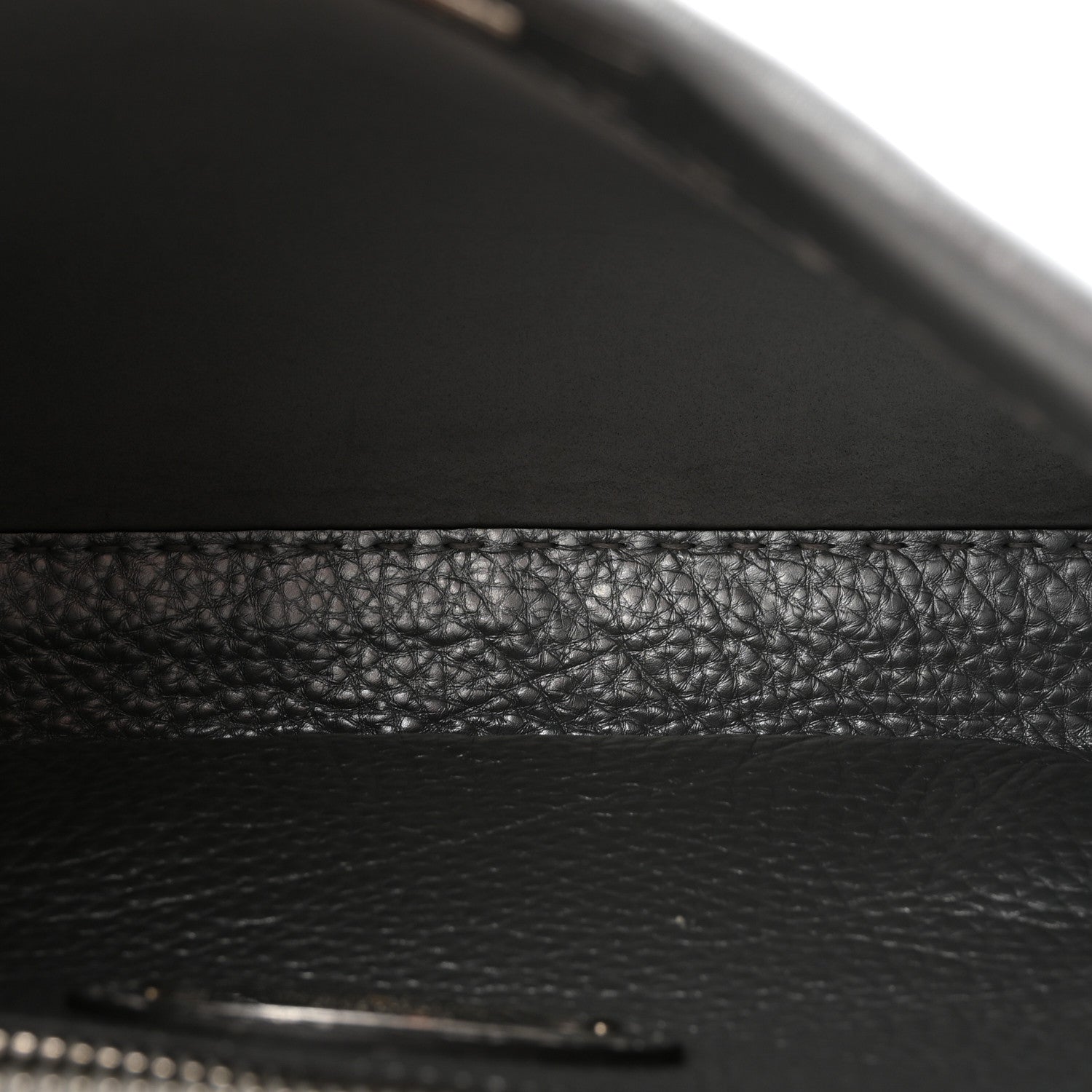 Fendi Cuoio Romano Lux Selleria Medium Peekaboo Iconic Satchel Argento 5 of 9