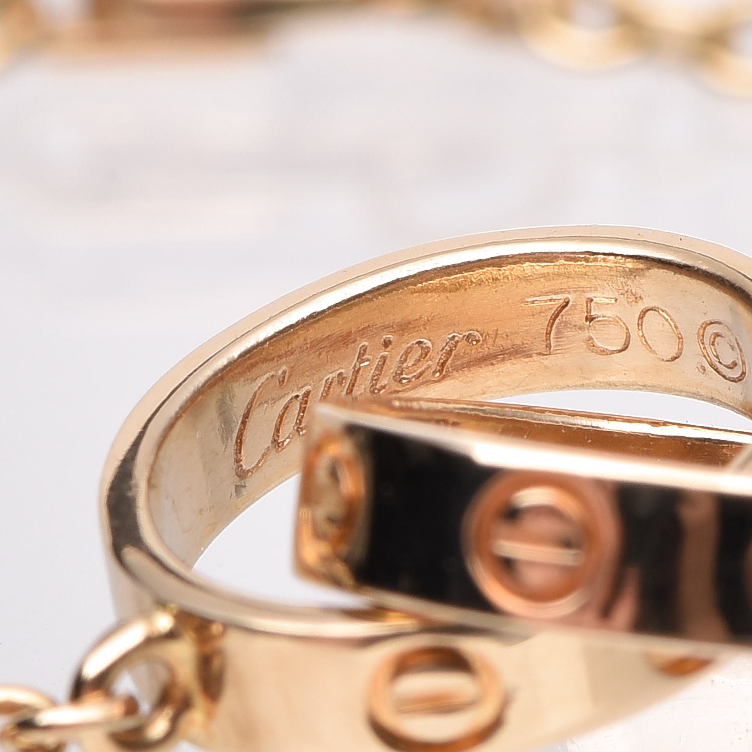 Cartier 18K Yellow Gold Interlocking LOVE Bracelet 4 of 6