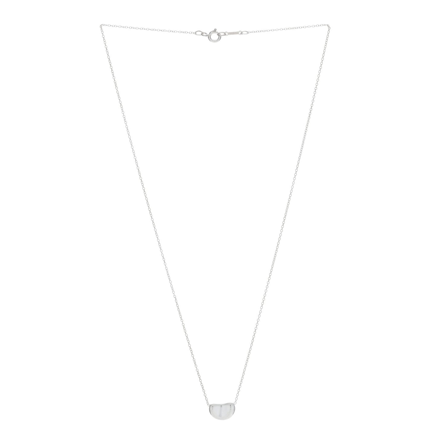 Sterling Silver 11mm Elsa Peretti Bean Pendant Necklace
