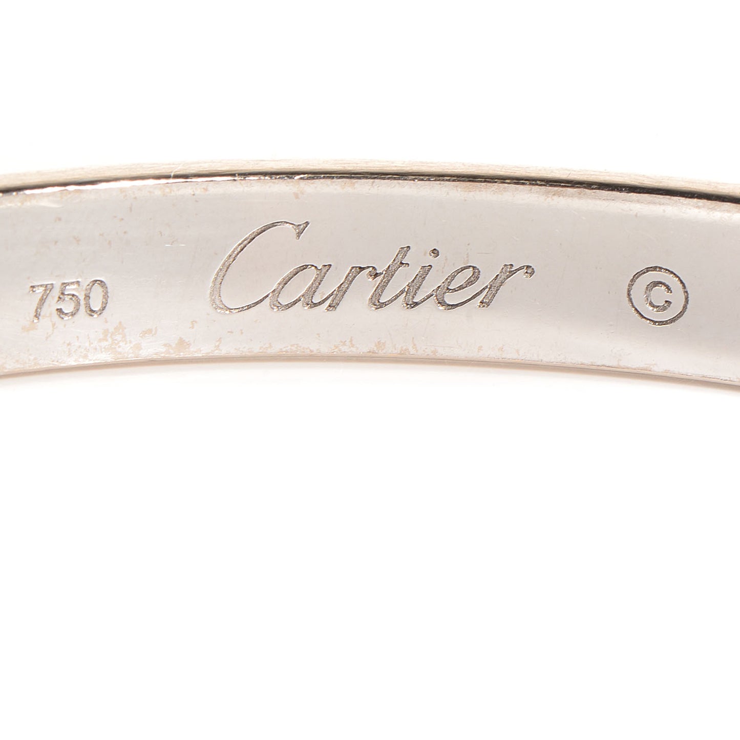 18K White Gold LOVE Bracelet 17