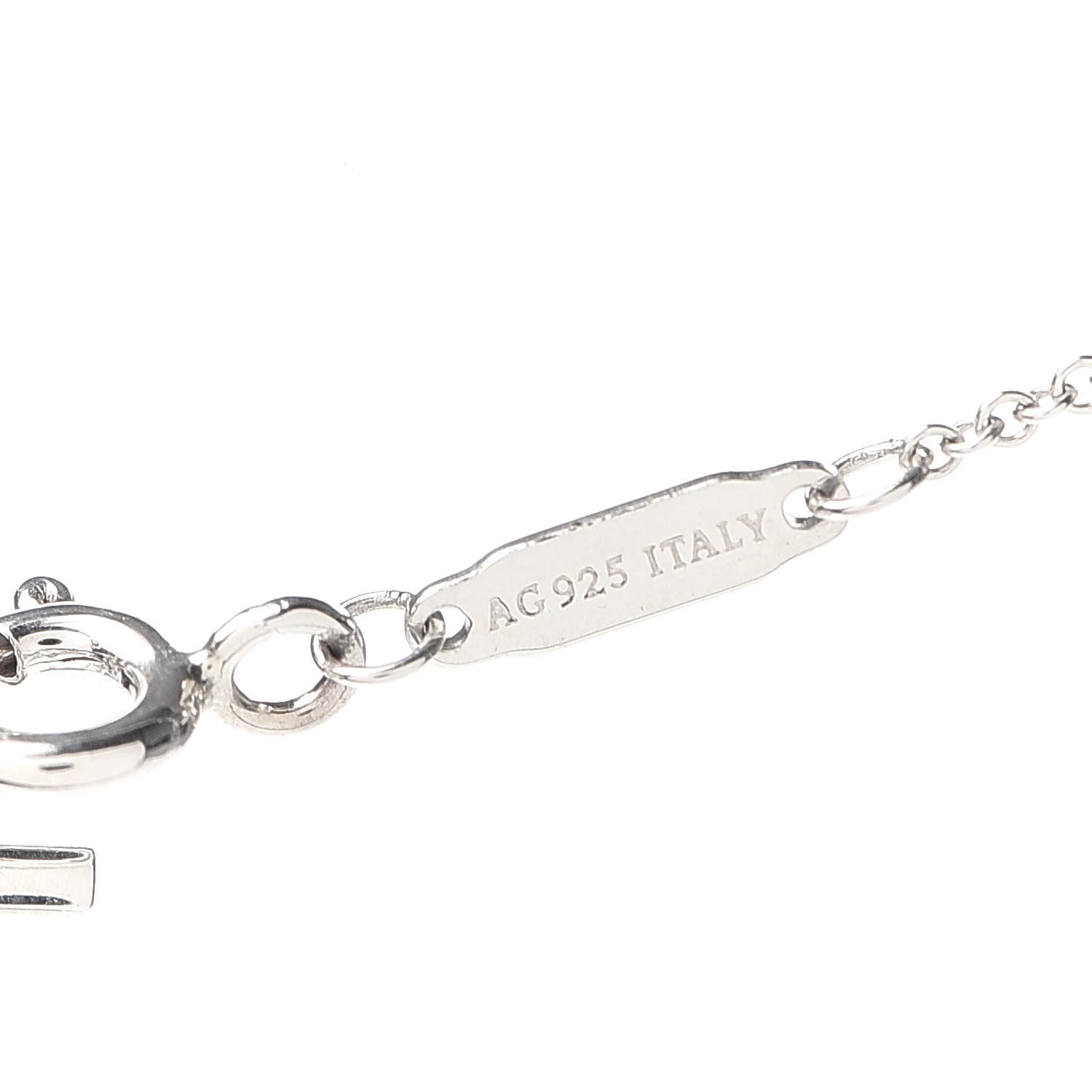 Tiffany Sterling Silver Large T Smile Pendant Necklace 5 of 6