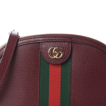Gucci Textured Calfskin Web Small Ophidia Dome Shoulder Bag Vintage Bordeaux 9 of 9
