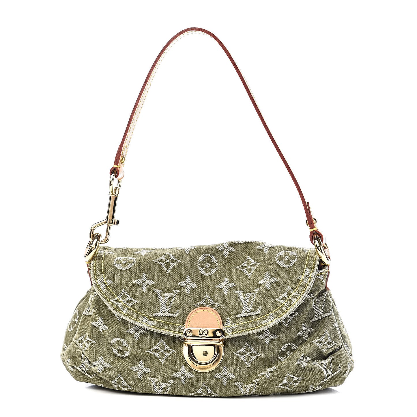 Monogram Denim Mini Pleaty Lichen