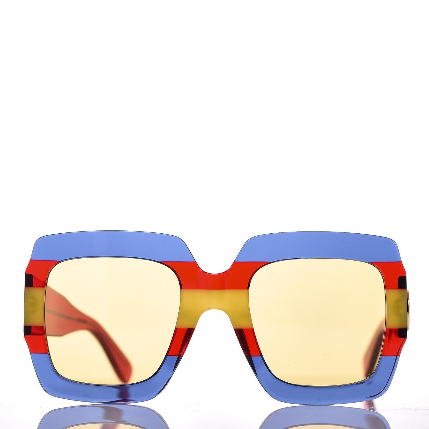Square Frame GG0178S Sunglasses Blue Red Yellow