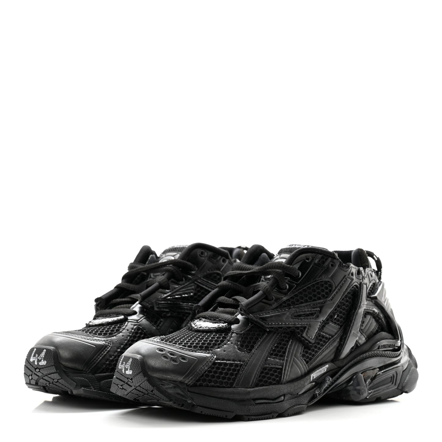 Mesh Rubber Monocolor Mens Runner Sneakers 41 Black