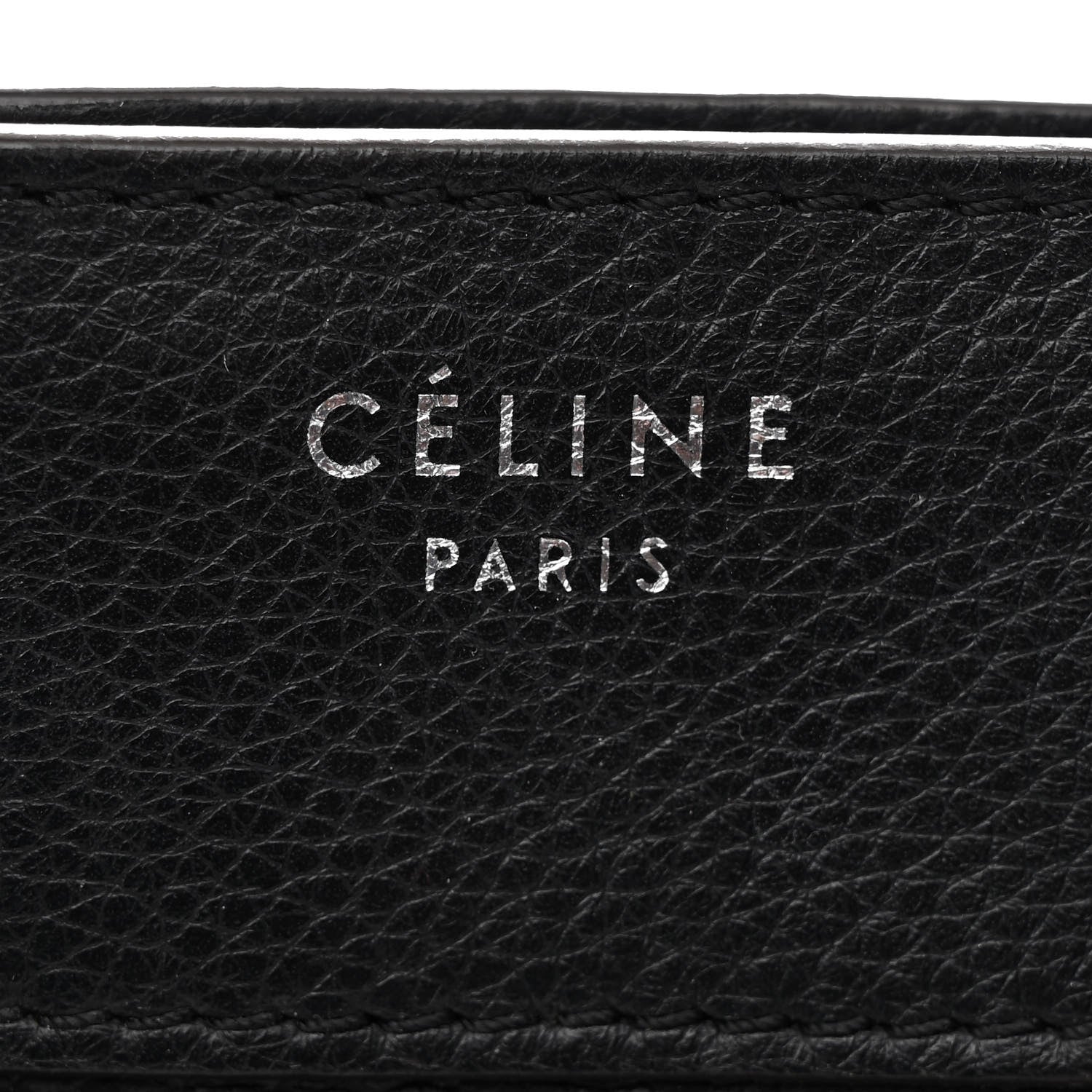 Celine Drummed Calfskin Micro Luggage Black 6 of 10
