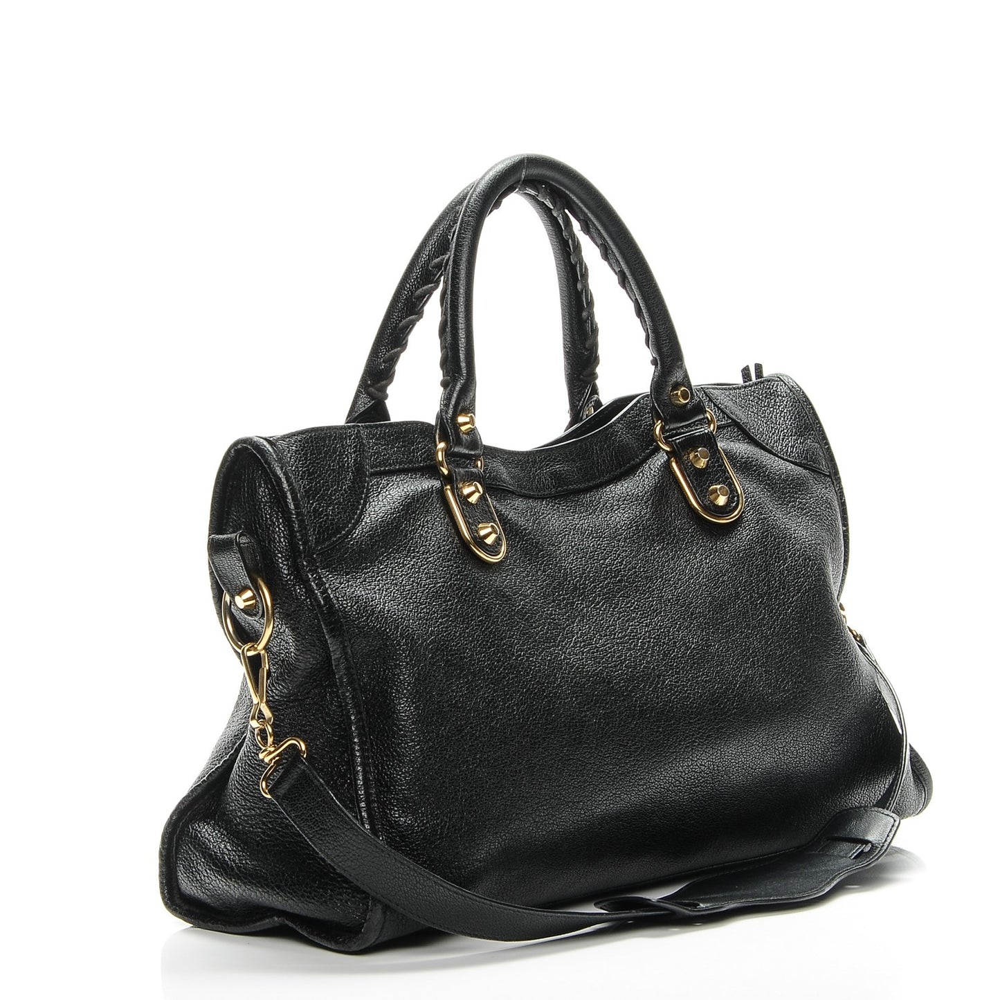 Chevre Gold Metallic Edge Hardware City Black