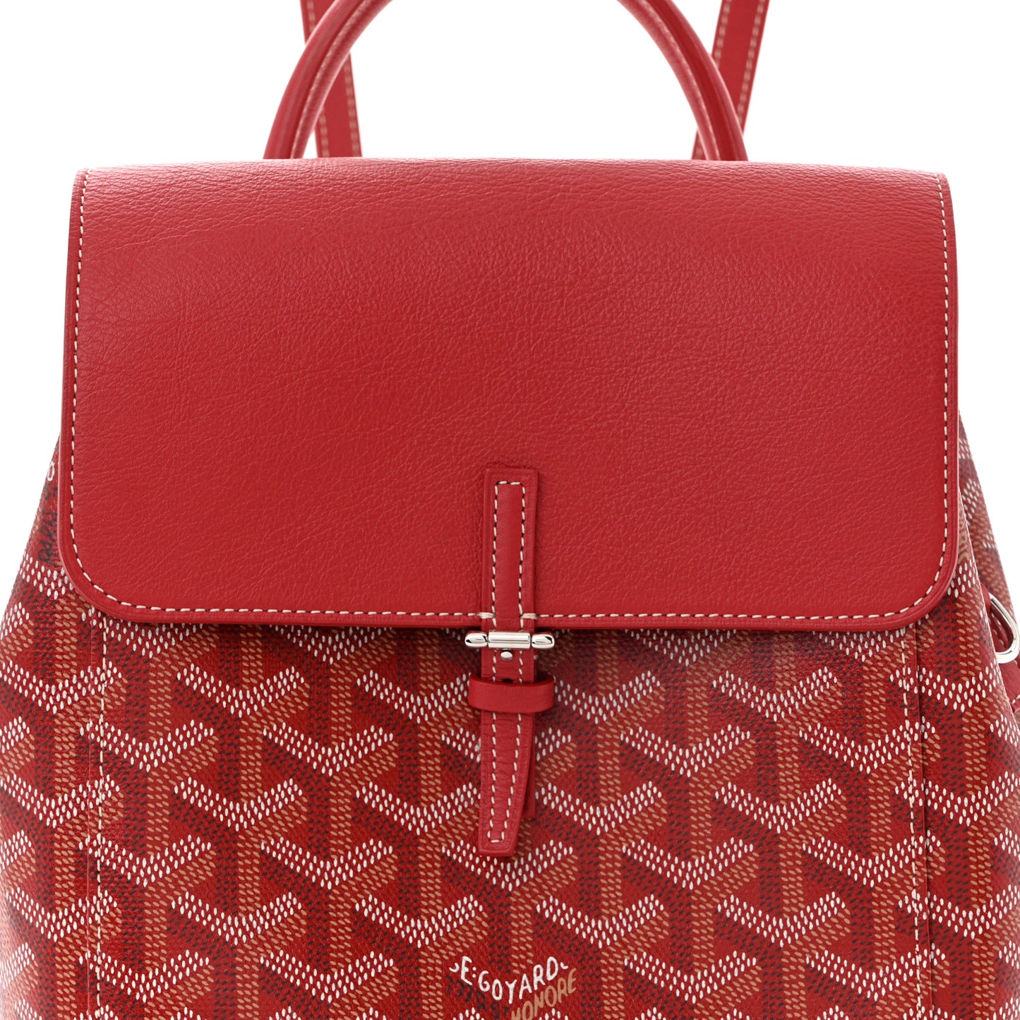 Goyardine Calfskin Mini Alpin Backpack Red