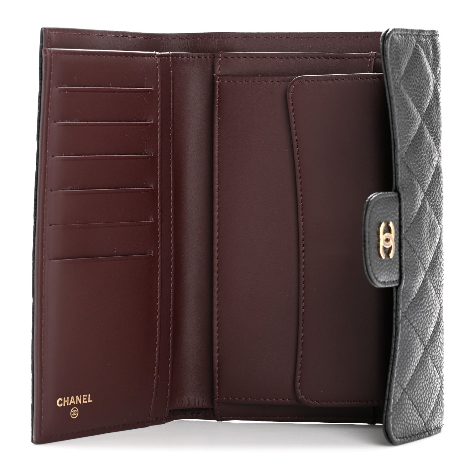 Chanel Caviar Quilted Large Flap Wallet Black 5 of 11