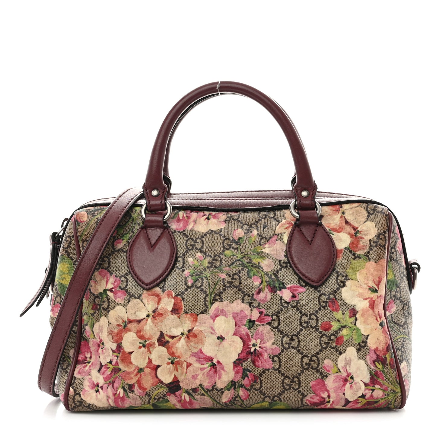 GG Supreme Monogram Blooms Small Boston Beige Multicolor Dry Rose