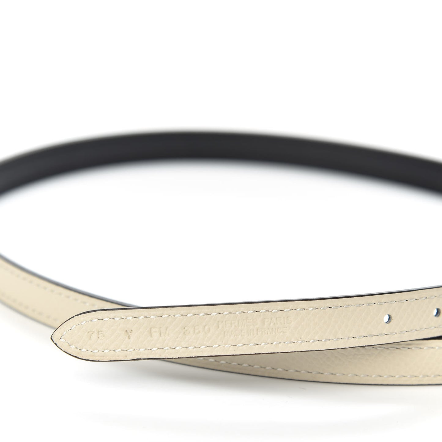 Epsom Swift 13mm Mini Mors H Belt 75 Craie Black