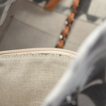 Chanel Canvas Large Iliad Shopping Tote Beige 8 of 13