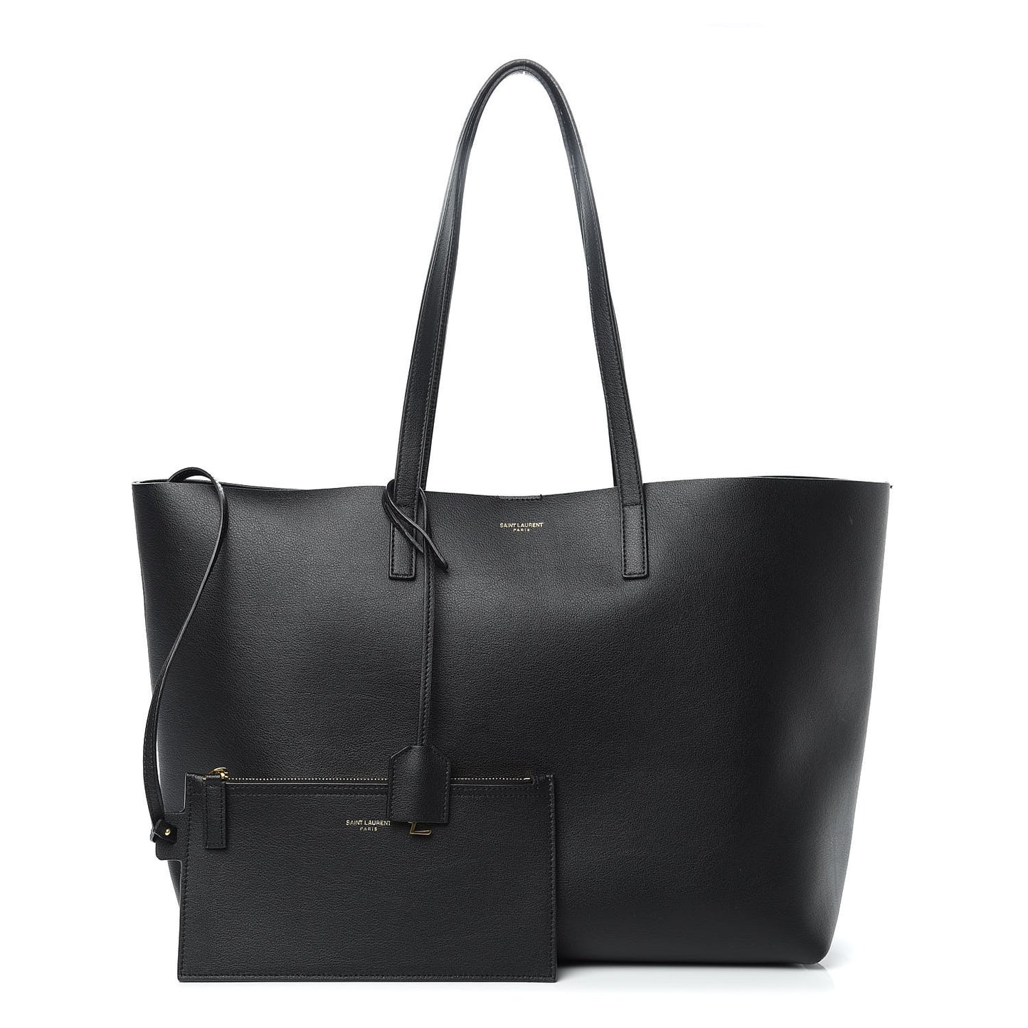 Calfskin Large Shopping Tote Black