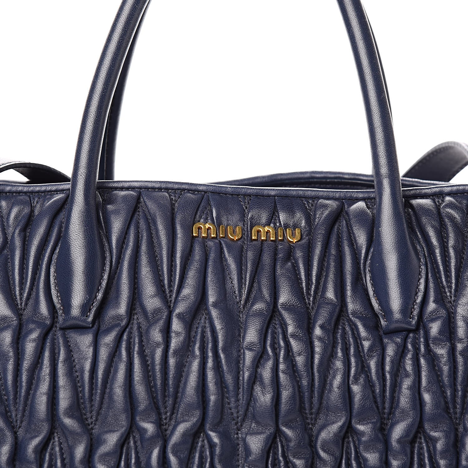 Miu Miu Nappa Matelasse Tote Bleuette 15 of 15