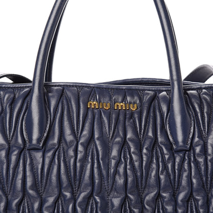 Miu Miu Nappa Matelasse Tote Bleuette 15 of 15
