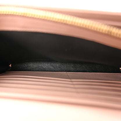 Saint Laurent Grain De Poudre Matelasse Chevron Monogram Chain Wallet Pale Pink 5 of 11