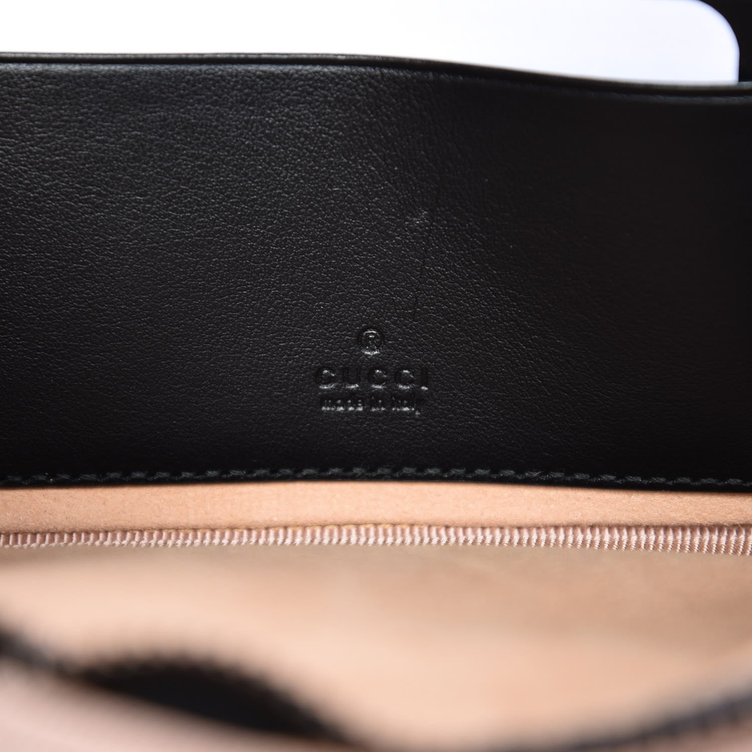 Gucci Calfskin Matelasse Mini GG Marmont Chain Crossbody Bag Black 8 of 9