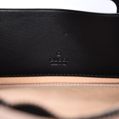 Gucci Calfskin Matelasse Mini GG Marmont Chain Crossbody Bag Black 8 of 9