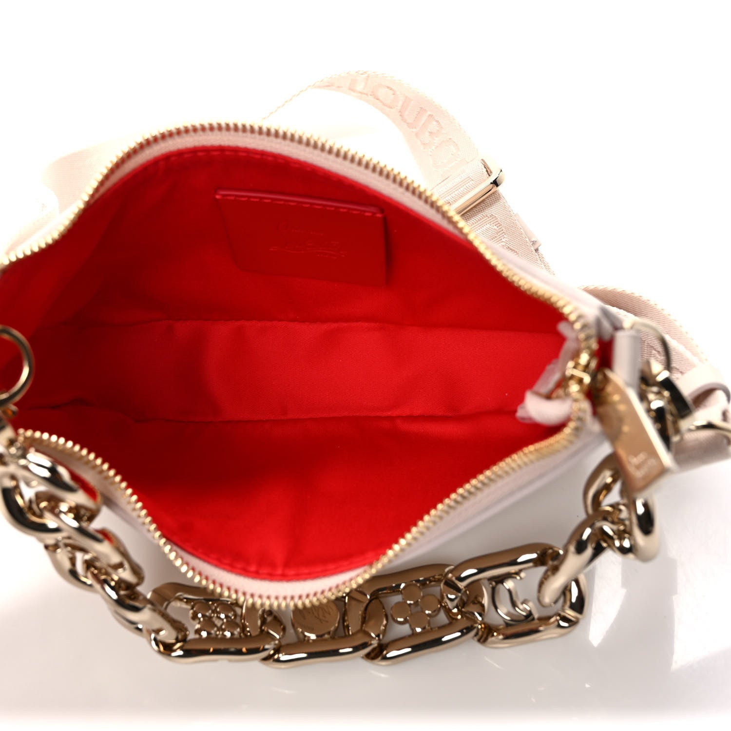 Christian Louboutin Empire Calfskin Loubila Mini Chain Shoulder Bag Leche 5 of 10