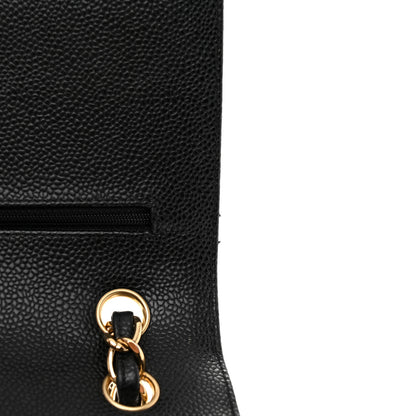 Chanel Caviar Quilted Jumbo Double Flap Black 12 of 13