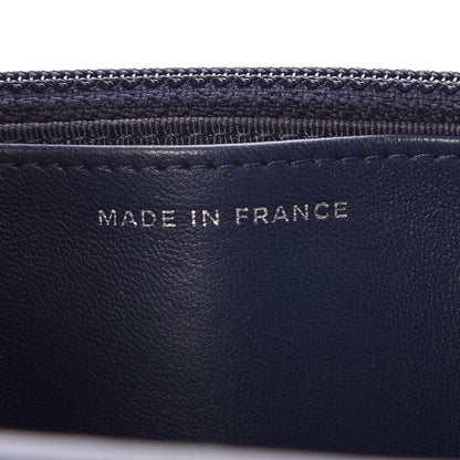 Chanel Lambskin Quilted Wallet On Chain WOC Navy Blue 7 of 9