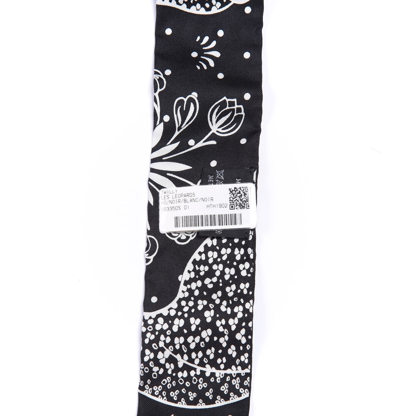 Silk Les Leopards Twilly Black White