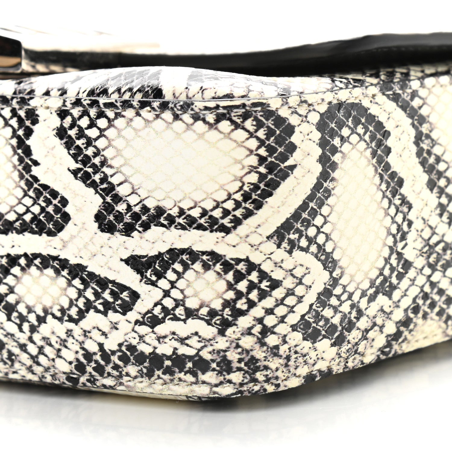 Givenchy Calfskin Snake Embossed Small 4G Crossbody Black White 10 of 10