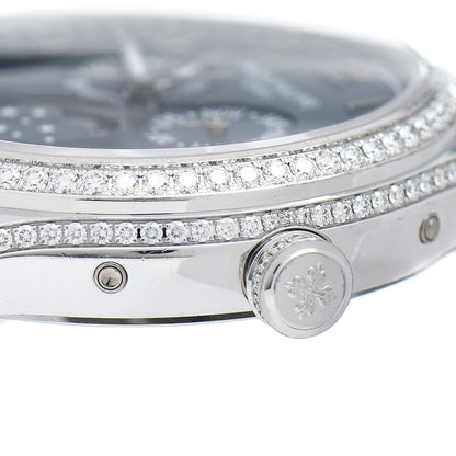 Patek Philippe 18K White Gold Alligator Diamond Bezel 38mm Annual Calendar Automatic Watch Blue 4947G-001 5 of 6