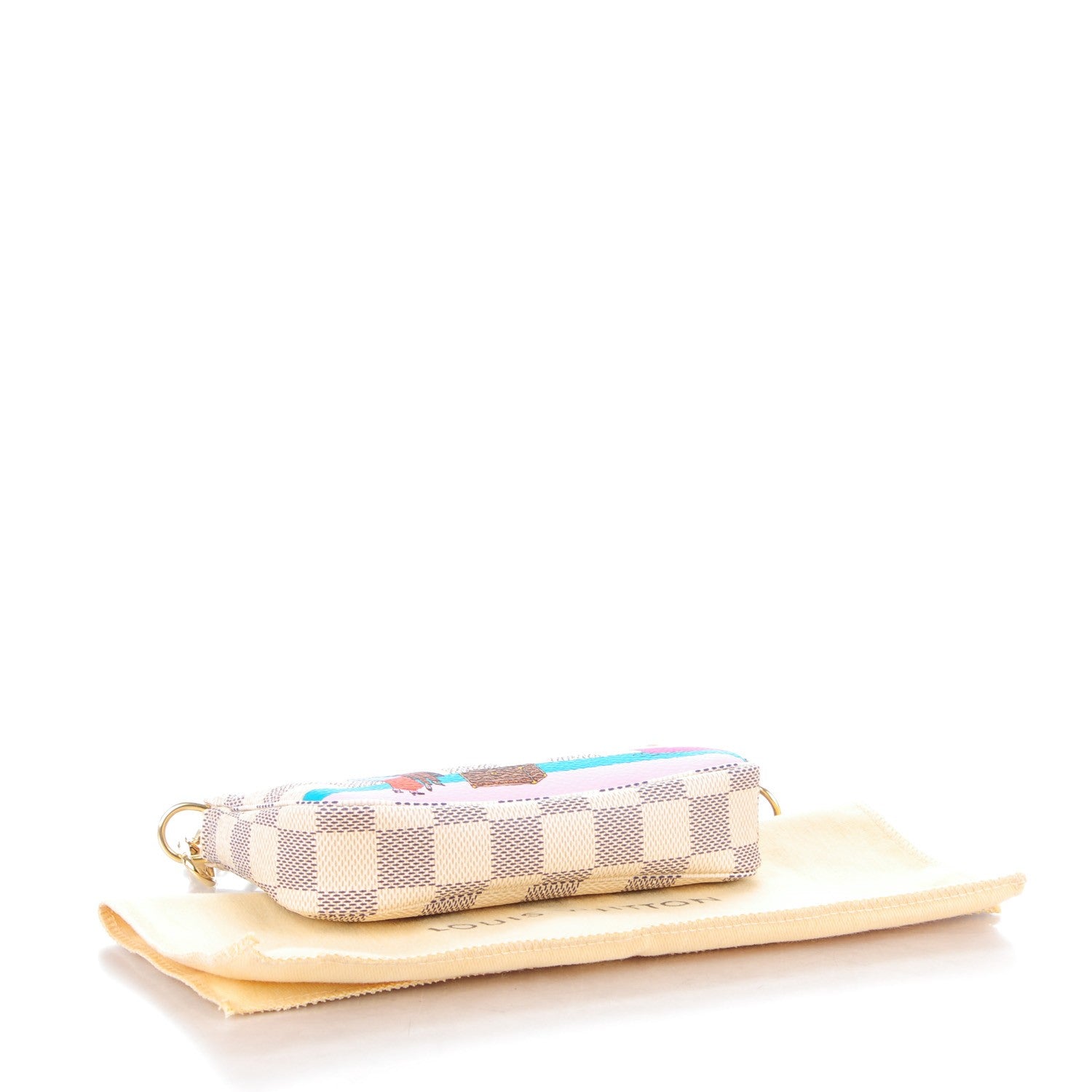 Louis Vuitton Damier Azur 2016 Christmas Animation Mini Pochette Accessories 4 of 7