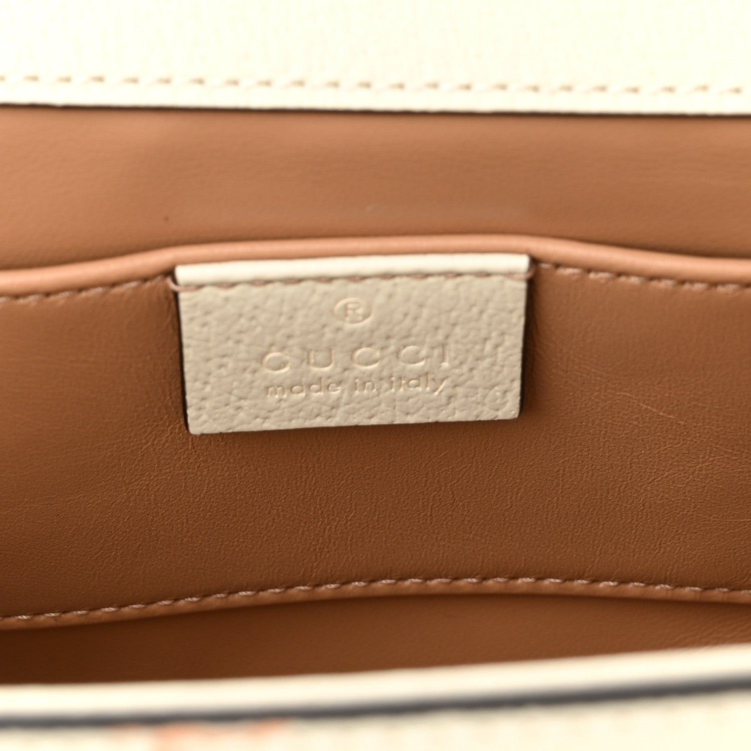 Gucci Textured Dollar Calfskin Berry Print Small Padlock Shoulder Bag Mystic White Light Copper 6 of 10