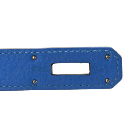 Hermes Taurillon Clemence Horseshoe Tri Color Kelly Retourne 40 Bleu Ocean Argile Bleu Hydra 7 of 13