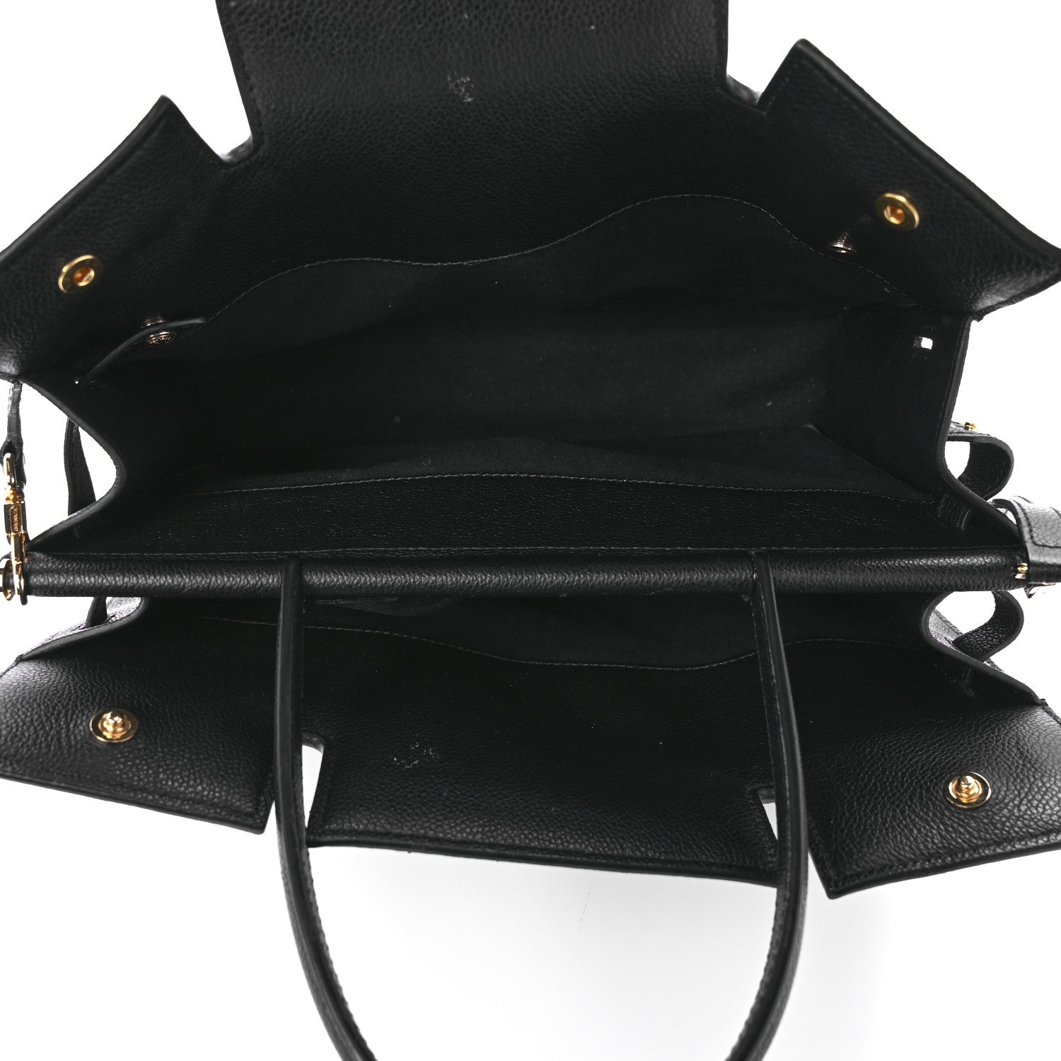 Burberry Grainy Calfskin Medium Title Bag Black 5 of 10