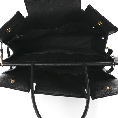 Burberry Grainy Calfskin Medium Title Bag Black 5 of 10