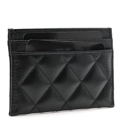 Chanel Caviar Quilted Studded CC Card Holder Black 3 of 9