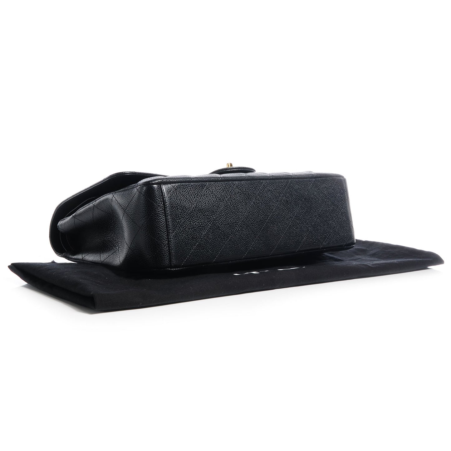 Caviar Quilted Maxi Double Flap Black