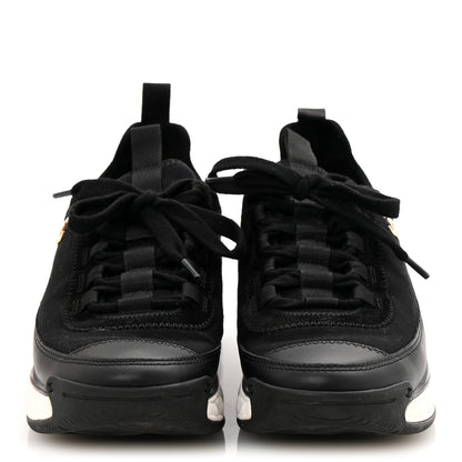 Chanel Velvet Calfskin Mixed Fibers CC Sneakers 36 Black 2 of 10