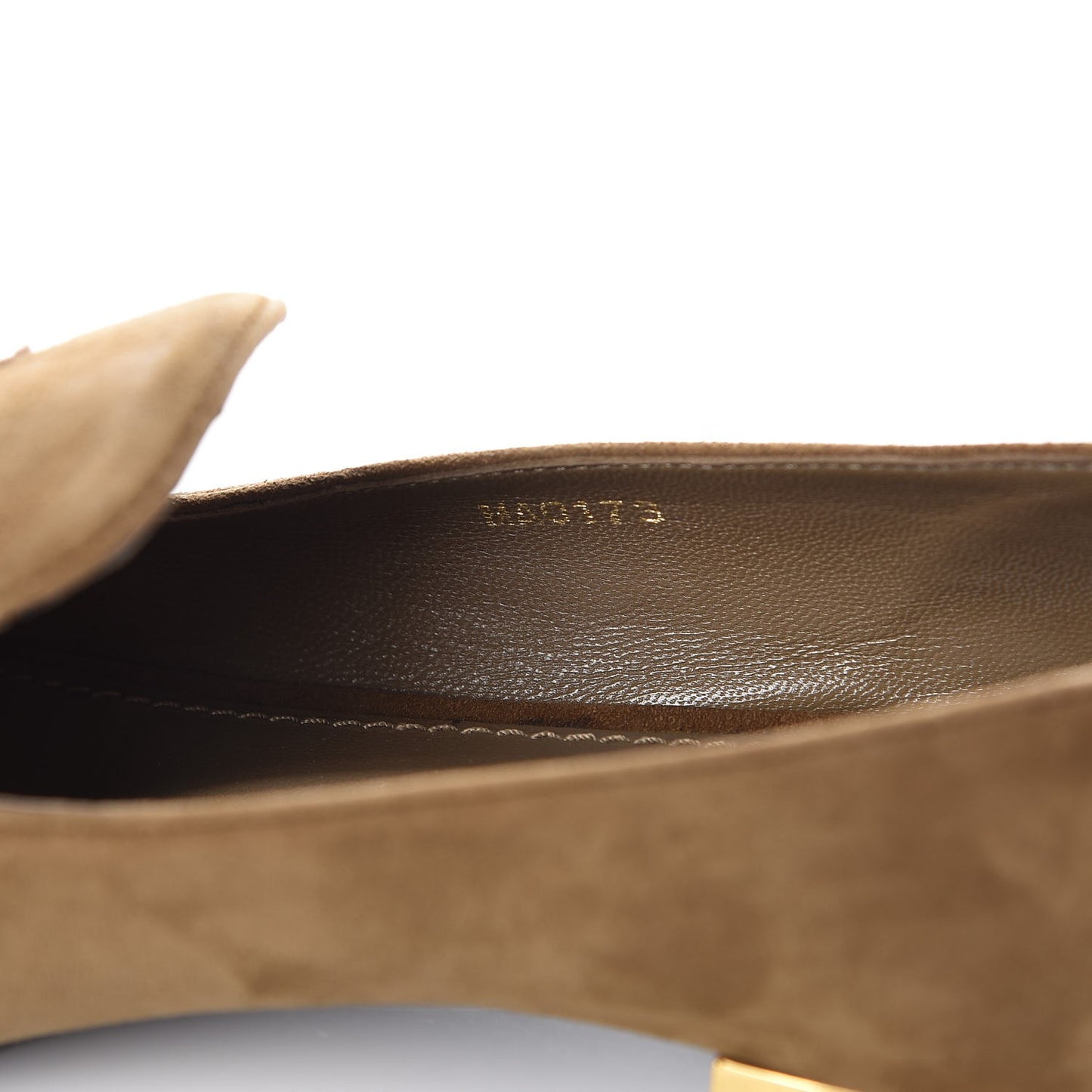 Suede Preppy Flat Loafers 38.5 Kaki