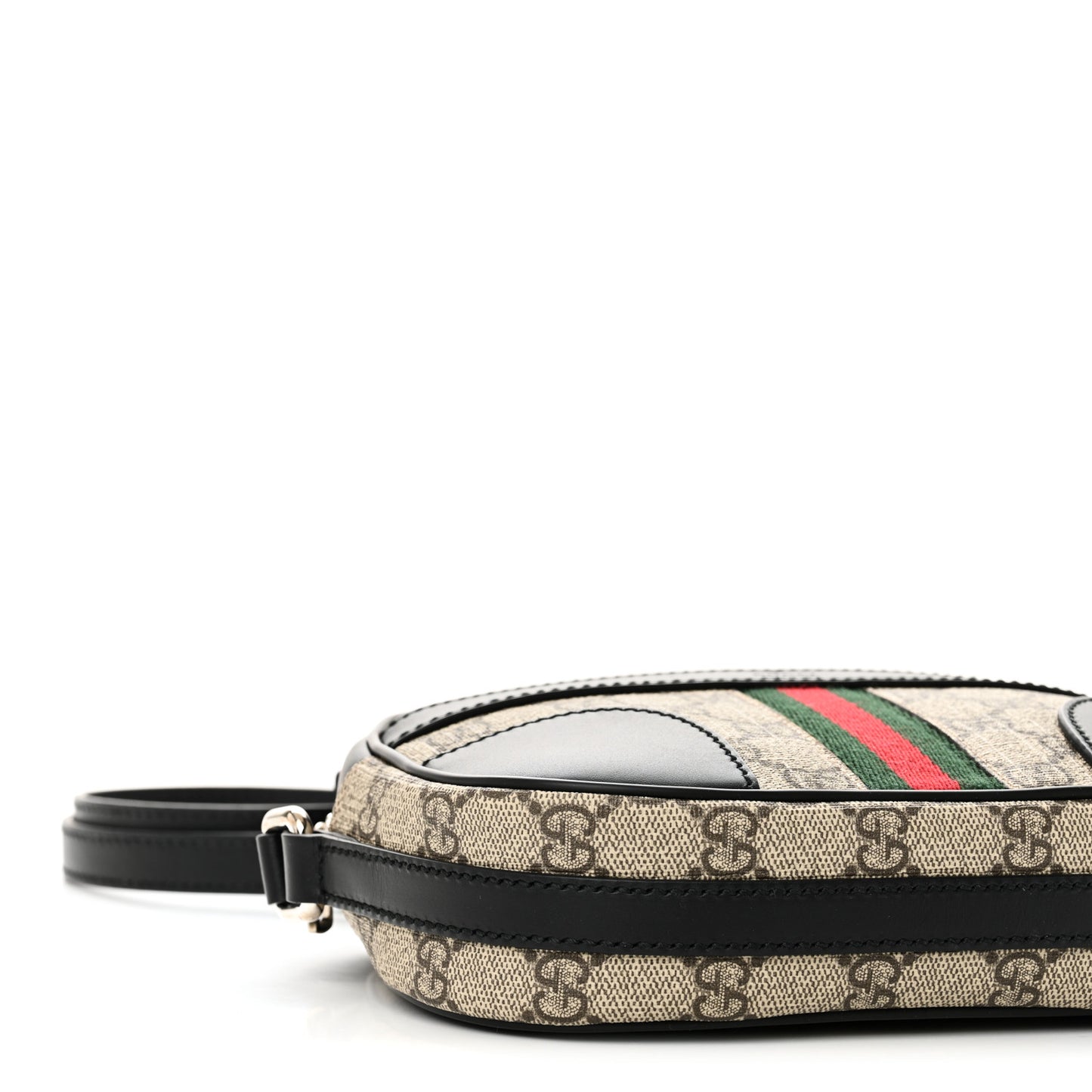 GG Supreme Monogram Web Small Shoulder Bag Black