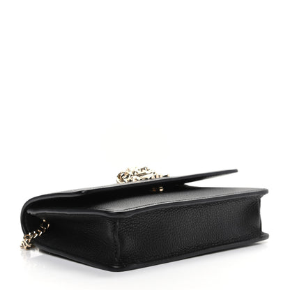 Versace Grained Calfskin Palazzo Chain Evening Bag Black 4 of 8