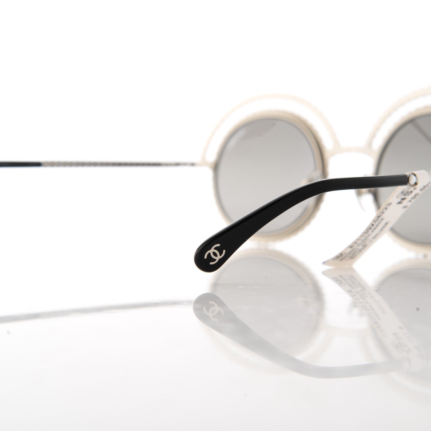 Chanel Pearl Round Sunglasses 71139 Silver 5 of 10